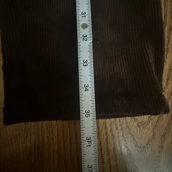 Ralph Lauren 8 Petite Dark Brown Classic Preppy Wide Wale Straight Corduroy Pant - Picture 4 of 6